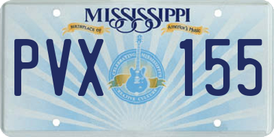 MS license plate PVX155