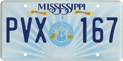 MS license plate PVX167