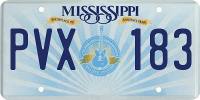 MS license plate PVX183