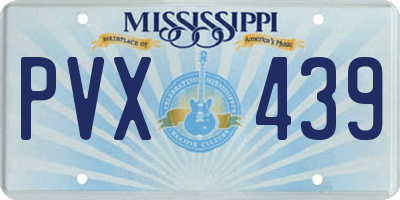 MS license plate PVX439