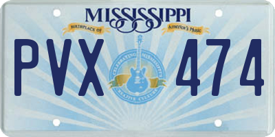 MS license plate PVX474