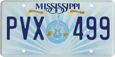 MS license plate PVX499
