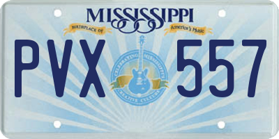 MS license plate PVX557