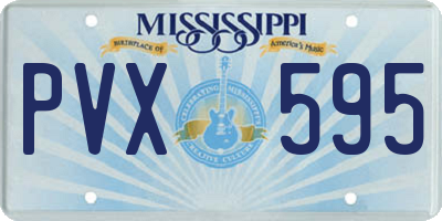 MS license plate PVX595