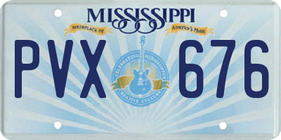 MS license plate PVX676