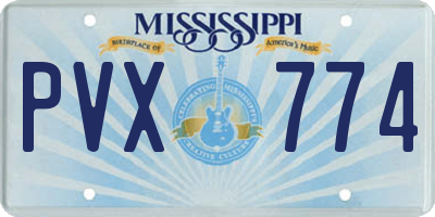 MS license plate PVX774