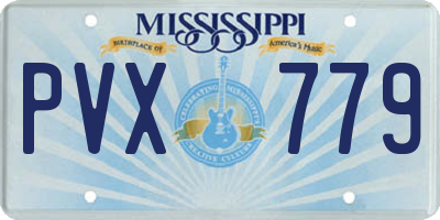 MS license plate PVX779