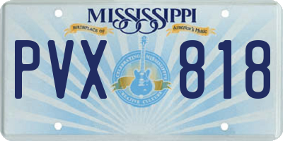 MS license plate PVX818