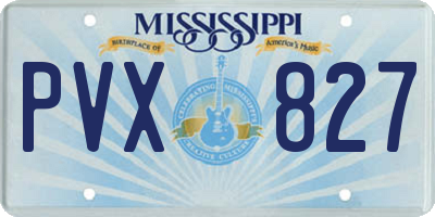 MS license plate PVX827