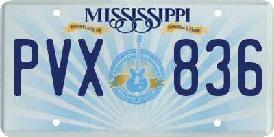MS license plate PVX836