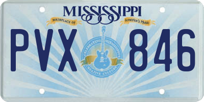 MS license plate PVX846