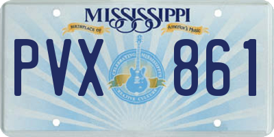 MS license plate PVX861