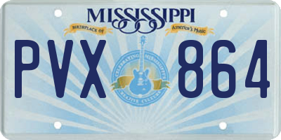 MS license plate PVX864