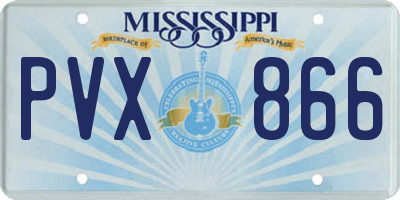 MS license plate PVX866