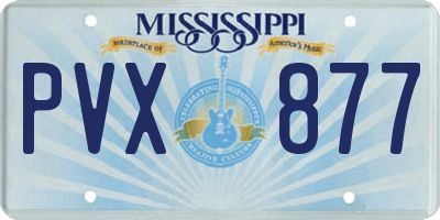 MS license plate PVX877