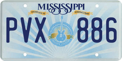 MS license plate PVX886
