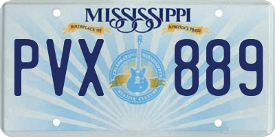 MS license plate PVX889