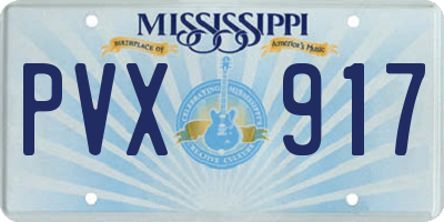 MS license plate PVX917