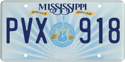 MS license plate PVX918