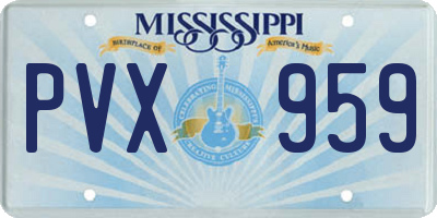 MS license plate PVX959