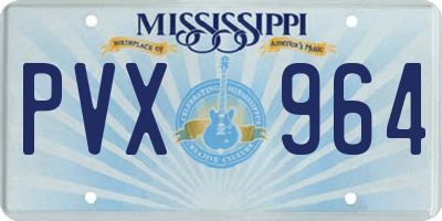 MS license plate PVX964