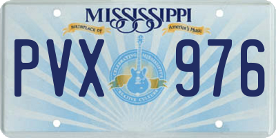 MS license plate PVX976
