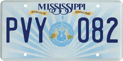 MS license plate PVY082
