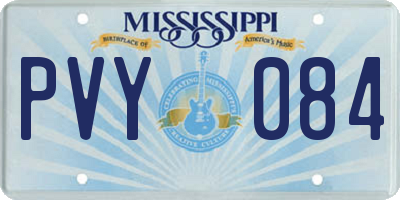 MS license plate PVY084
