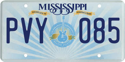 MS license plate PVY085