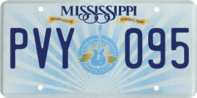 MS license plate PVY095