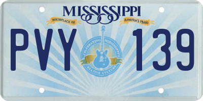 MS license plate PVY139