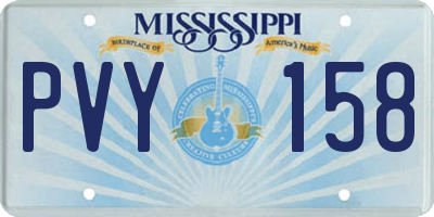 MS license plate PVY158