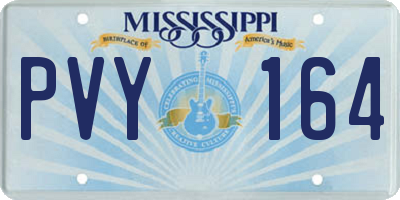 MS license plate PVY164