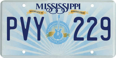 MS license plate PVY229