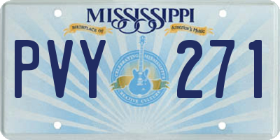 MS license plate PVY271