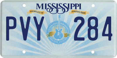 MS license plate PVY284