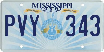 MS license plate PVY343