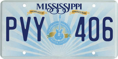 MS license plate PVY406