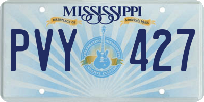 MS license plate PVY427