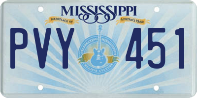 MS license plate PVY451