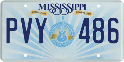 MS license plate PVY486