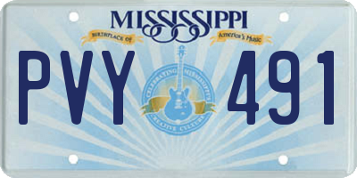 MS license plate PVY491