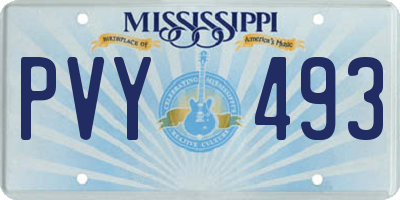 MS license plate PVY493