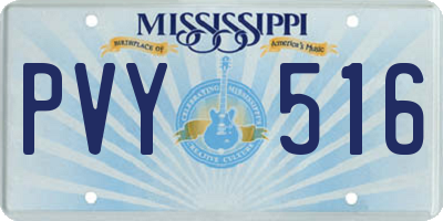 MS license plate PVY516