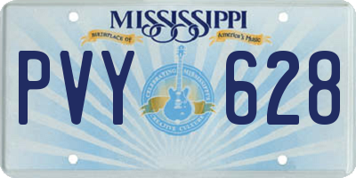MS license plate PVY628