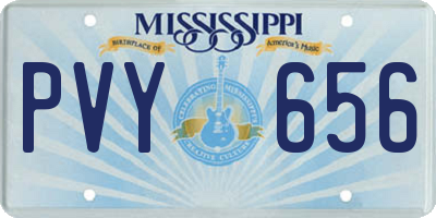 MS license plate PVY656