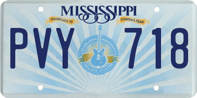 MS license plate PVY718