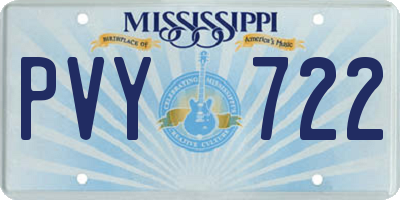 MS license plate PVY722