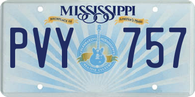MS license plate PVY757