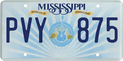 MS license plate PVY875